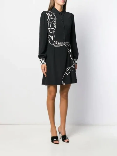 CAVALLI CLASS LONG-SLEEVE SHIRT DRESS 