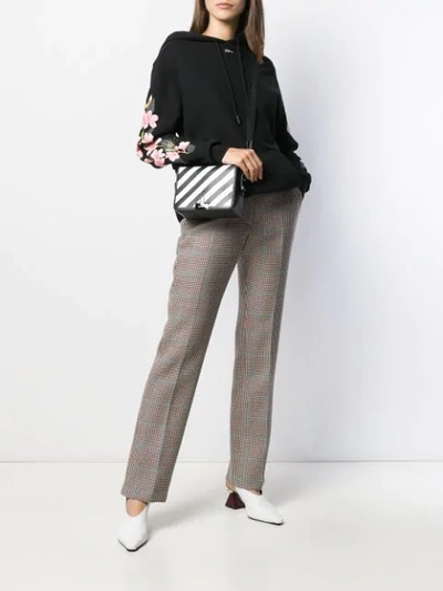 Shop Off-white Checkered Tailored Straight Leg Trousers In Neutrals