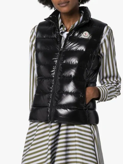 MONCLER GHANY HIGH-NECK QUILTED GILET - 蓝色