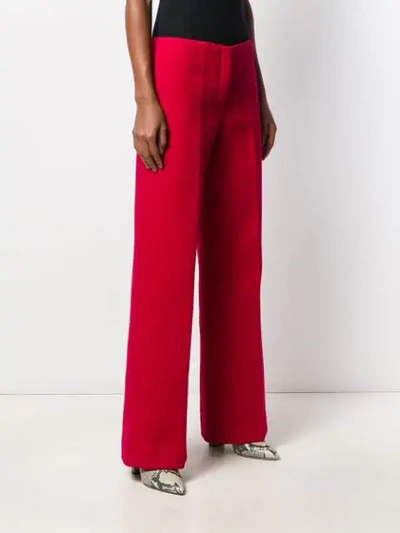 Shop Theory Tailored Wide Leg Trousers In Red