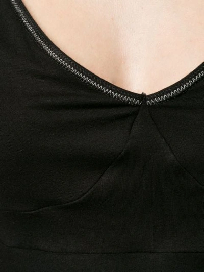 Shop Ruban Stitch Detail Jersey Top In Black
