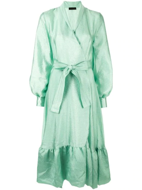 jade green wrap dress