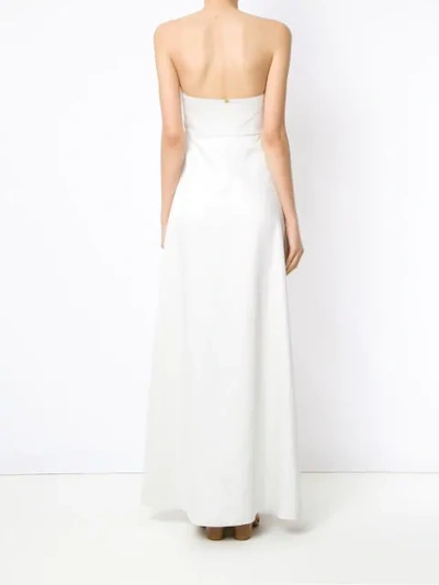 Shop Adriana Degreas Bandeau Maxi Dress In White