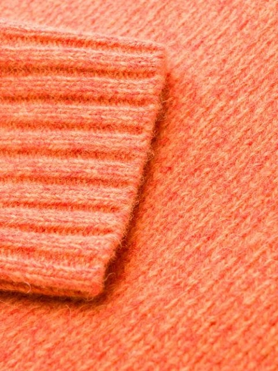 Shop Acne Studios Samara Crew Neck Knitted Sweater In Aql-carrot Orange