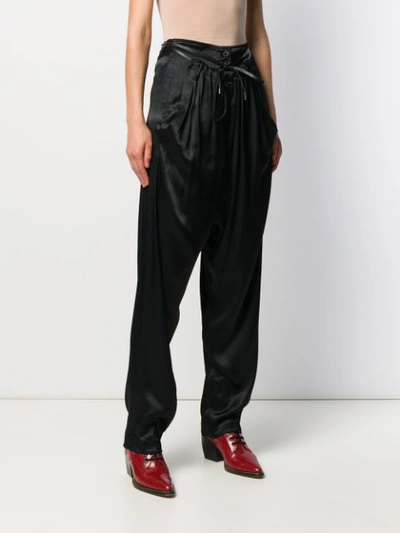 Shop Vivienne Westwood Anglomania Tie Waist Trousers In Black