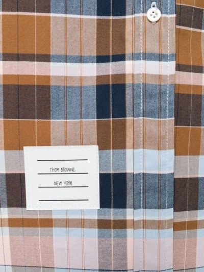 Shop Thom Browne A-line Cotton Shirtdress - Multicolour