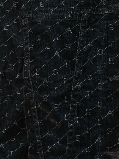 Shop Stella Mccartney Monogram Print Denim Jacket In Black