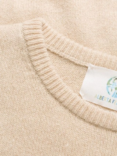 Shop Alberta Ferretti Intarsia-knit Jumper In Neutrals