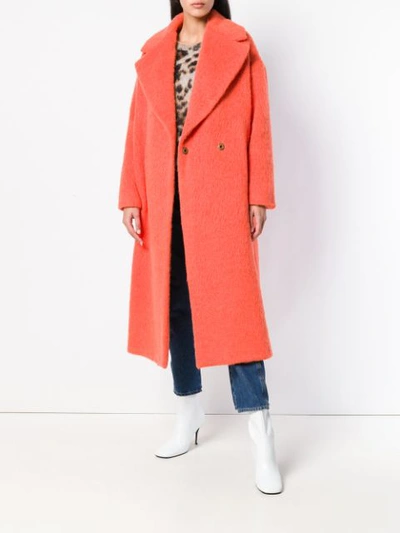 Shop Semicouture Willey Oversized Coat - Yellow