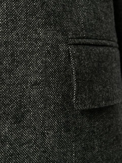 Shop Burberry Tweed Jacket In Black