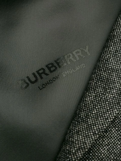 Shop Burberry Tweed Jacket In Black