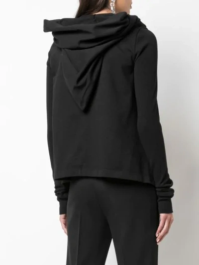 Shop Rick Owens Drkshdw Larry Hooded Wrap Jacket In Black