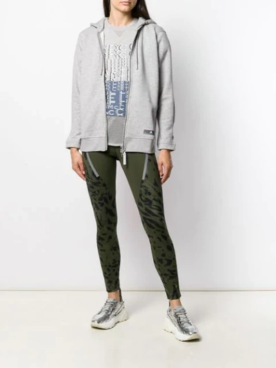 Shop Adidas By Stella Mccartney Ess Zipped Hoodie In Grey