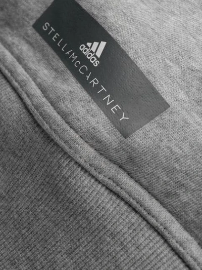 Shop Adidas By Stella Mccartney Ess Zipped Hoodie In Grey