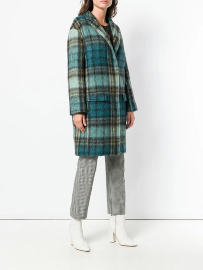 Shop Dondup Plaid Coat - Green