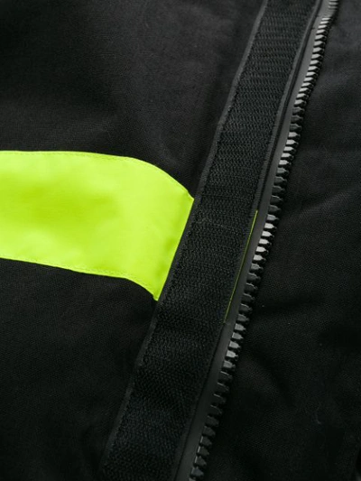 Shop R13 Colour-block Parka Coat In Black