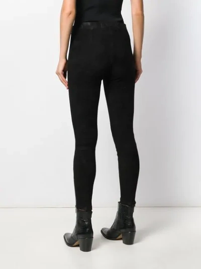 Shop Arma Suede Skinny Trousers In Black