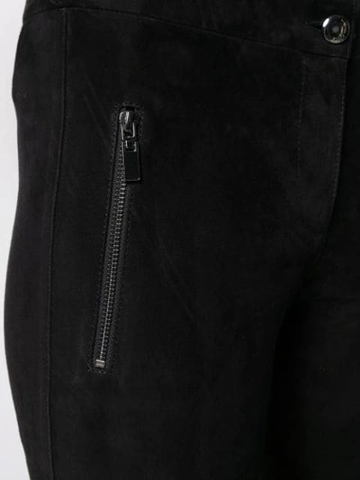 Shop Arma Suede Skinny Trousers In Black