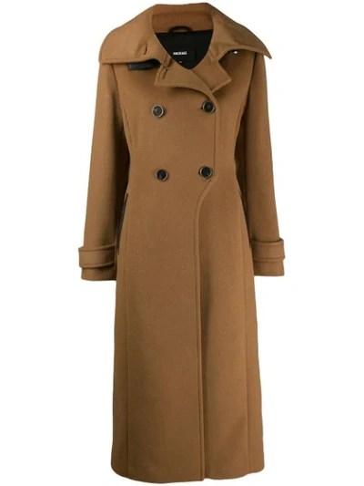 Mackage Elodie-r Double Breasted Wool Blend Coat In Neutrals