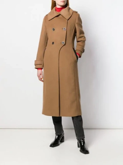 Mackage Elodie-r Double Breasted Wool Blend Coat In Neutrals