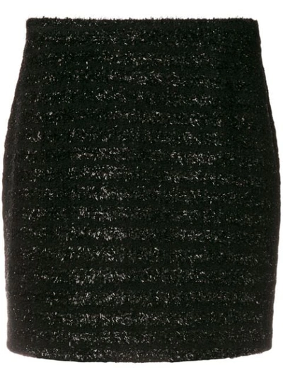 Shop Alessandra Rich Shinny Mini Skirt In Black