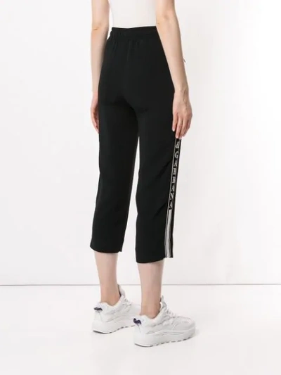 Shop Dolce & Gabbana Cropped Drawstring Trousers In Black