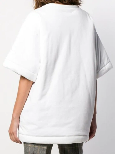 Shop Mm6 Maison Margiela Logo Reversible T-shirt In White