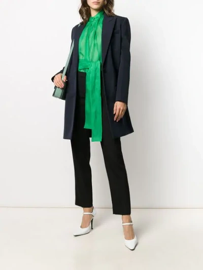 Shop Givenchy Long-line Blazer In Blue