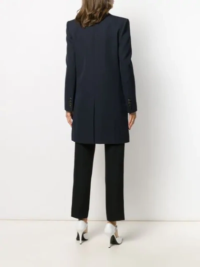 Shop Givenchy Long-line Blazer In Blue