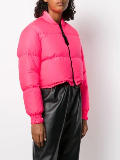 Shop Bacon Bubble Feather Down Jacket In N01 Fuxia 