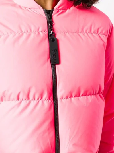 Shop Bacon Bubble Feather Down Jacket In N01 Fuxia 