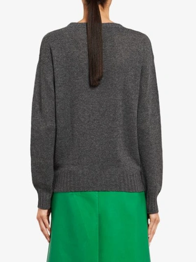 Shop Prada Relaxed Cashmere Jumper In Grey