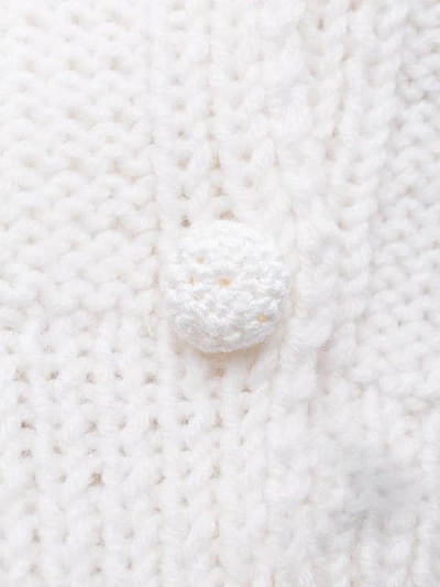 Shop Almaz Cable Knit Cardigan In White