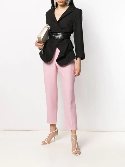 ALEXANDER MCQUEEN CROPPED TAILORED TROUSERS - 粉色