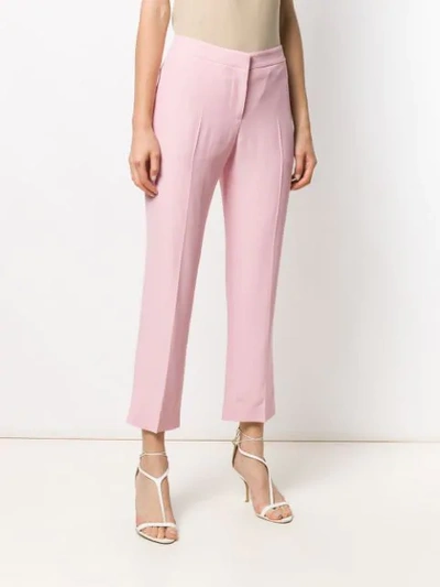 ALEXANDER MCQUEEN CROPPED TAILORED TROUSERS - 粉色