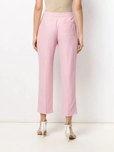 ALEXANDER MCQUEEN CROPPED TAILORED TROUSERS - 粉色