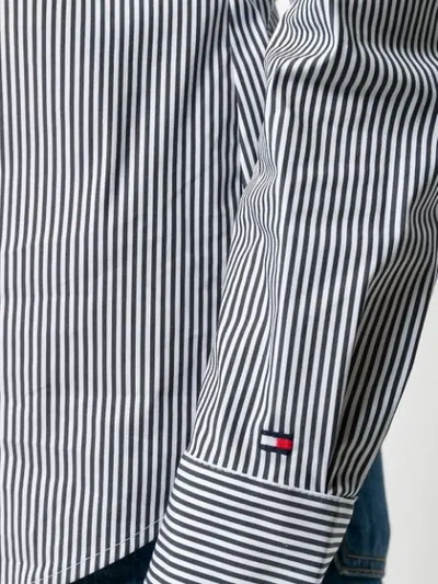 Shop Tommy Hilfiger Long Sleeved Striped Shirt In Blue