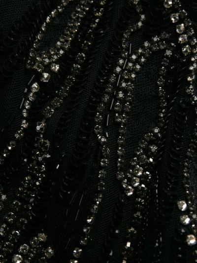 Shop Amen Embellished Sheer Bodysuit In 089 Black