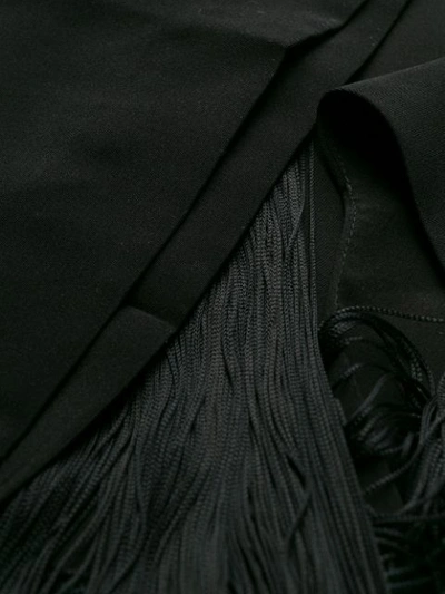 Shop Stella Mccartney Draped Fringed Jumpsuit In Black
