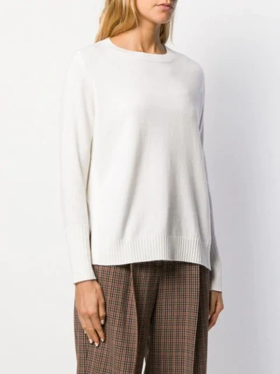 Shop Allude Knitted Jumper In White