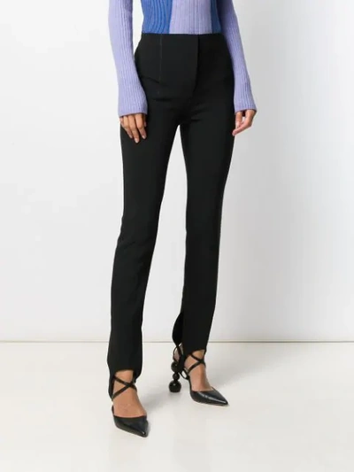 Shop Mugler High-rise Stirrup Leggings In Black