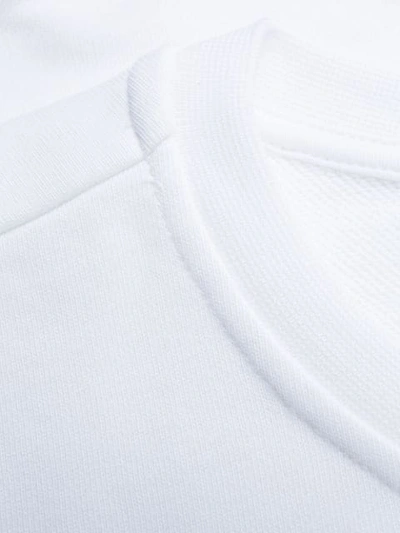 Shop Karl Lagerfeld Crystal Embellished Sweatshirt In White