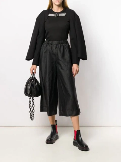 Shop Comme Des Garçons Double Sleeve Cape In Black