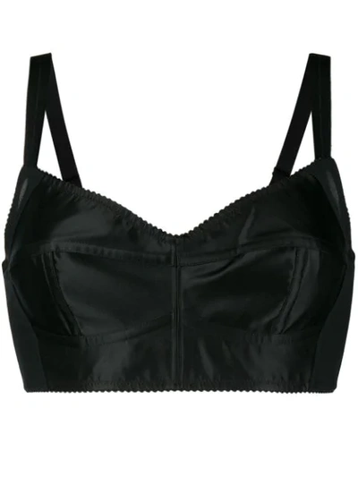 Shop Dolce & Gabbana Bustier Bra - Black