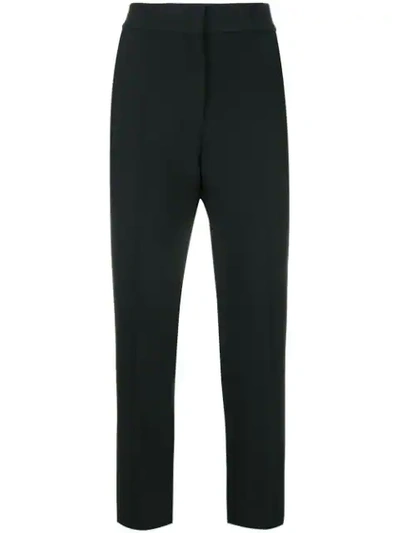 Shop Msgm Classic Cropped Trousers In Black