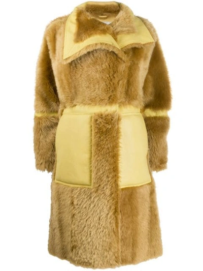 SINGLE BREASTED SHEARLING COAT