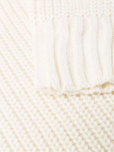 Shop Msgm Ribbed Knit Cardigan In 01 Bianco