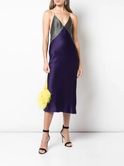 Shop Haider Ackermann Kuiper Satin Slip Dress In Purple