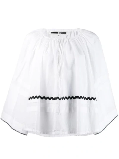 Mcq By Alexander Mcqueen Tie Neck Detail In White