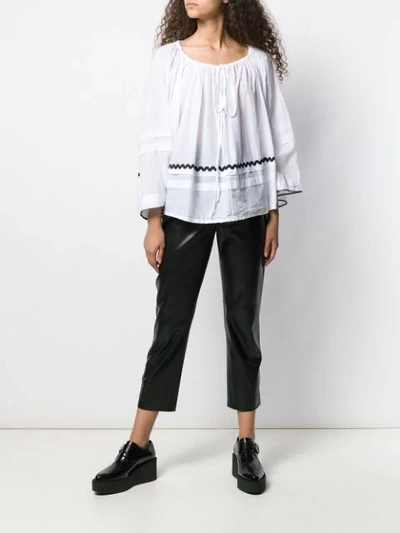 Mcq By Alexander Mcqueen Tie Neck Detail In White